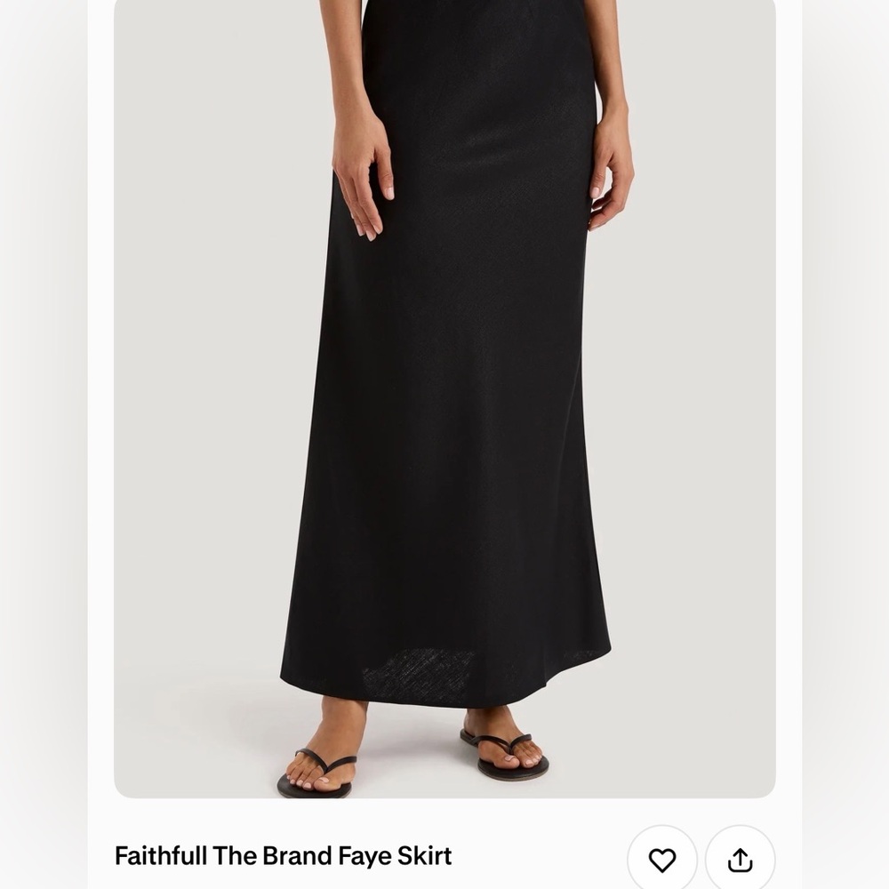 Faithfull the Brand Faye Classic Black Skirt